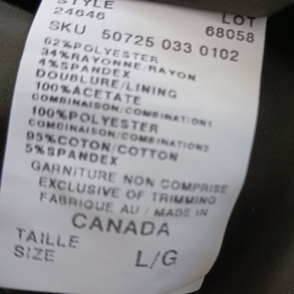 Le Chateau Womans Green Blazer size L Patterned Lace Embellishment Checkered - Picture 8 of 8